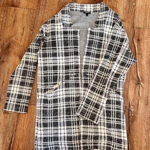 Express Black and White Plaid Women's Blazer